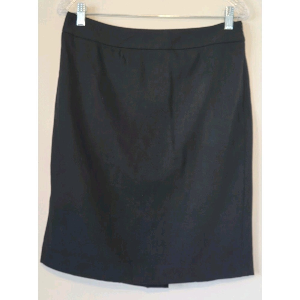 LOFT Women's Black Skirt Wool Pencil Lined Size 8 Ann Taylor Minimalist